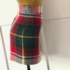 J. Crew Tartan Plaid Skirt 88619 Wool Lined Mini 6